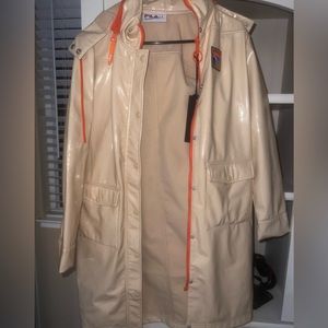 NWT long rain coat
